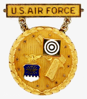 Former Usaf Gold National Eic Pistol Badge - Air Force Eic Pistol Badge #3036630