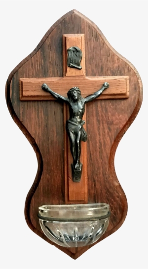 Beautiful Crucifix Holy Water Font - Crucifix #3037789