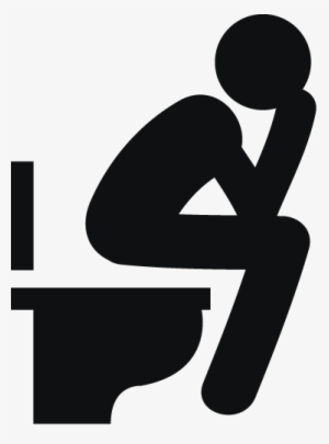 Toilet Icon Sticker - Uomo Stilizzato Sul Wc #3038168