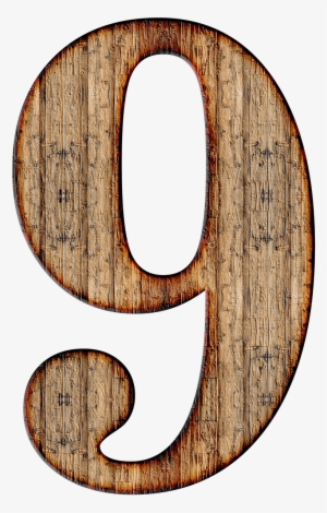 Wooden Number 9 Png - Number 9 Transparent #3040527