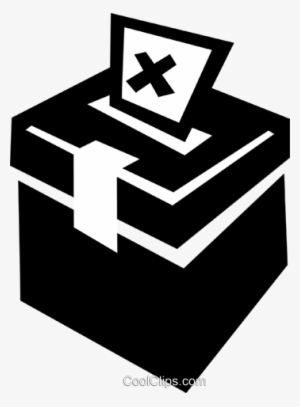 Ballot Box Royalty Free Vector Clip Art Illustration - Put Paper In Box #3040644
