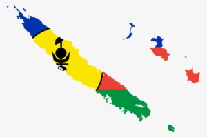 Flag Map Of New Caledonia - New Caledonia Map Png #3040711