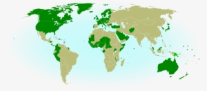 Countries Recognizing The Republic Of Kosovo In Green, - World Map #3041323