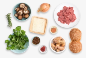 Mushroom & Swiss Burger With Pan-seared Fingerling - Quality #3041445