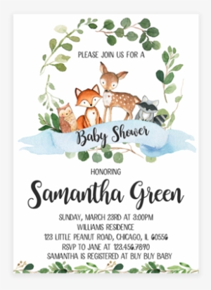 Greenery Woodland Baby Shower Invitation Printable - Personalised Tote Bag. Green Tote Bag. Bridesmaid #3042687