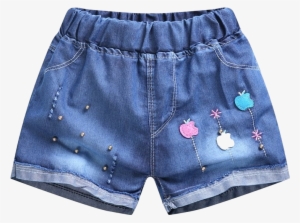 Children's Denim Shorts Girls Thin Section Hot Pants - Shorts #3043590