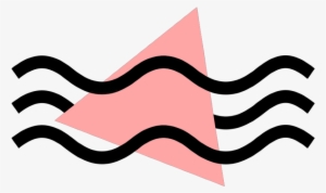 Triangle Frame Shape Design Waves Black Pink Overlay - My Dream Pillow Case #3043593