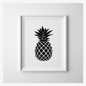 Black Pineapple Print / Black Pineapple Art / Black - Dreamweaver Metal Stencil 7 Inch X4 Inch Large Pineapple #3043974