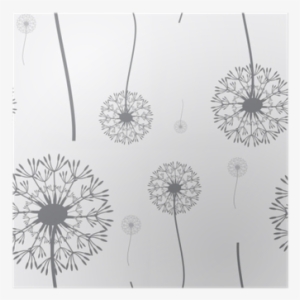 Seamless Background With Dandelions On Gray Background - Grå Tapet Med Växter #3044253