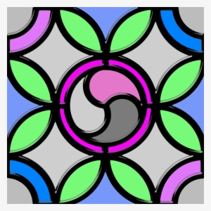 Free Leaded Glass Triskell Color - Stained Glass Clipart #3044622