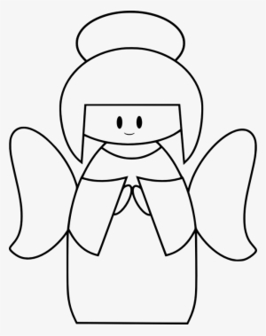 Vector Freeuse Stock Angel Clipart Black And White - Cute Angel #3044647