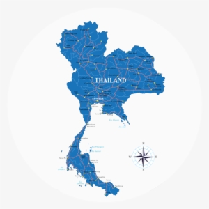 Thailand-map - Thailand Map Vector Png #3044952