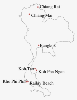 Thailand Map - タイ 白地図 #3045484