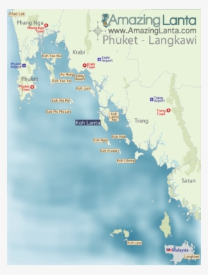 Phuket To Langkawi Ferry Route Map Tourist Map, Malaysia - Ferry Langkawi Thailand Map #3045515