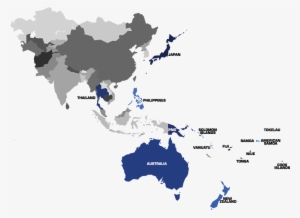 Member Nations - Asia Pacific Map Vector #3046061