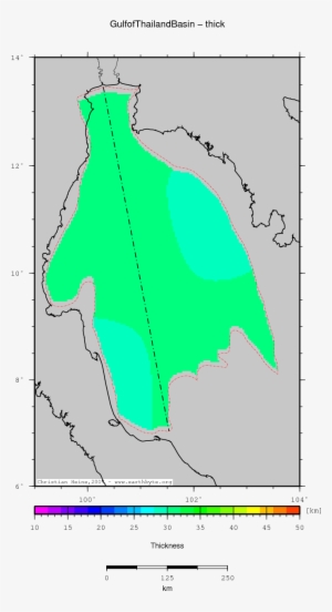 Gulf Of Thailand Basin Location Map - Map #3046306