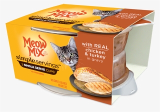 Meow Mix Simple Servings Adult Chicken And Turkey Recipe - Simple Serving Meow Mix #3046440