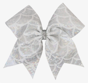 White Mermaid Scales I Love Cheer® Hair Bow #3046757
