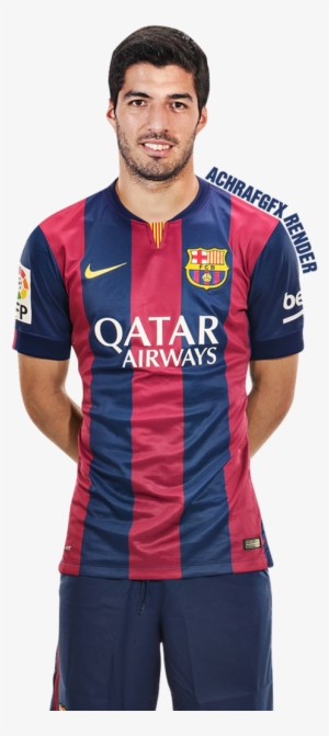 Luis Suarez Render 2014 2015 By Achrafgfx Watch Scraps - Signed Lionel Messi Jersey - Leo Home Shirt Icons #3046905