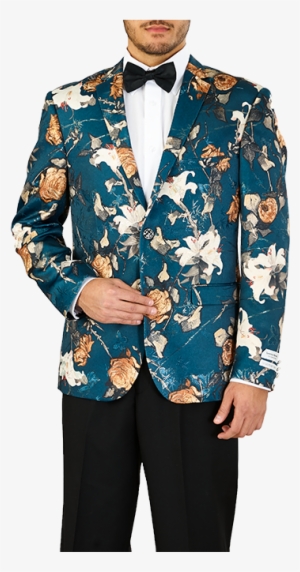 Lorenzo Bruno Slim Fit Floral Print Single-breasted - Single-breasted #3047569