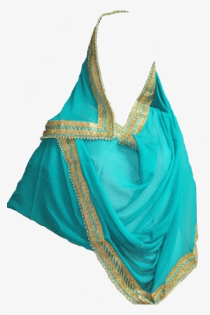 Scarf 8008 Green Georgette Party Wear Dupatta Golden - Dupatta #3047955