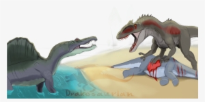 When Hunting Prey A Predator Never Roars, Never Does - Spinosaurus Vs Carcharodontosaurus #3048297