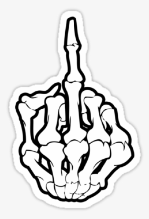 Middle Finger Tattoos, Skeleton Tattoos, Skeleton Hands, - Middle Finger Skeleton #3048461