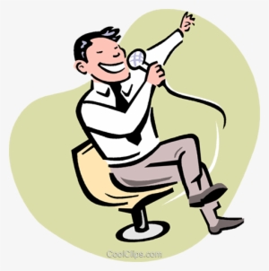 Karaoke Singer Royalty Free Vector Clip Art Illustration - Karaoke #3048650