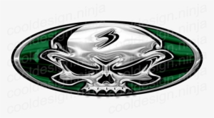 Chrome Skull Peterbilt Emblem Skin 3-pack - Design #3049270