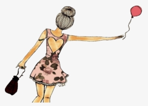 Vintage Girl Drawing Png - Girl Drawing With Quotes #3049534