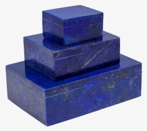 Set Of 3 Lapis Lazuli Rectangular Boxes - Box #3050149