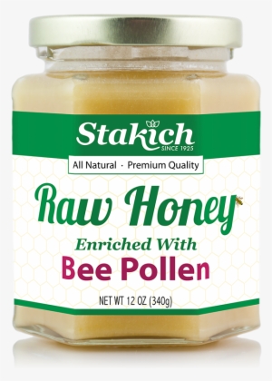 Stakich 12 Oz Bee Pollen Enriched Raw Honey #3050716 Stakich 12 Oz Bee Pollen Enriched Raw Honey #3050716