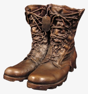 Military Combat Boots And Dog Tag Bronze Urn - Boots And Dog Tags #3051098