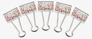 Confetti Medium Binder Clips - Office Supplies #3051438