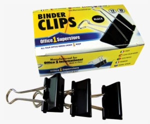 O1s Black Binder Clips 32mm, 12pcs/box #3051587