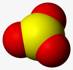 Space-filling Model Of Sulfur Trioxide - اكسيد الكبريت #3053197