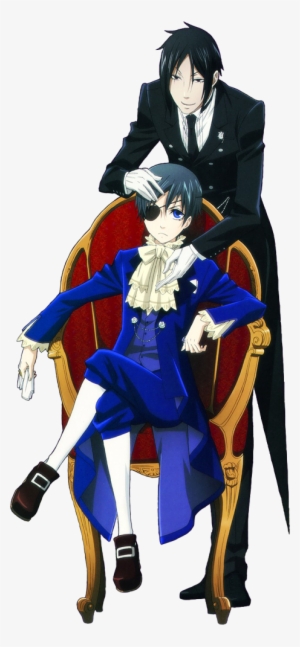 Sebastian And Ciel Phantomhive 5 - Black Butler Wall Scroll - Sebastian & Ciel [tall] #3054277