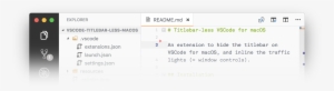 An Extension To Hide The Titlebar On Vscode For Macos, - Vscode Macos Mojave #3054665