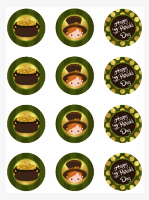 Ol2682 - 2" Circle - St - Patricks Day Round Cupcake - Magic Party Favor Tag Printables #3055723