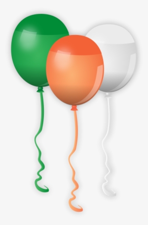 St Patricks Day Girl With Clover - Red White And Blue Balloons Clip Art #3055880