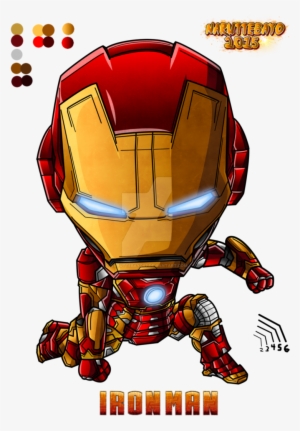 Picture Transparent Colo Ironman Fist Mark - Iron Man Chibi Vector #3056805