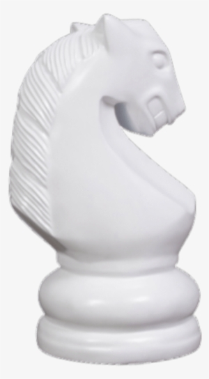 Megachess 28 Inch White Fiberglass Knight Giant Chess - Chess #3056887
