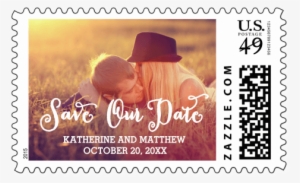 Save The Date Card - Wedding Photos Postage Stamp #3057232