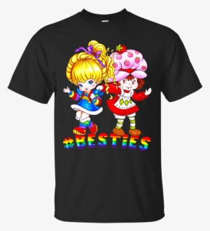 #besties Robot Brite And Strawberry Shortcake T Shirt - Rainbow Brite Strawberry Shortcake Besties Shirt #3057464