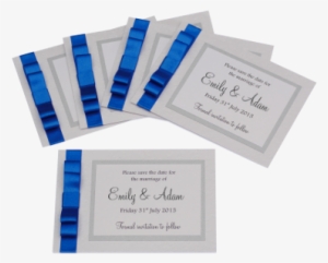 Royal Blue Save The Dates Mes Specialist - Save The Date Cards Silver And Blue #3057608