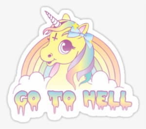 "go To Hell" Mean Unicorn By Amy Grace - Go To Hell Unicorn #3058364
