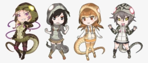 アフリカニシキヘビ (2) ブラックマンバ (3) タイパン (4) ハブ African Rock - Kemono Friends King Cobra #3059564