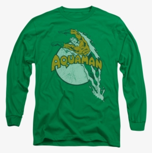 Dorkees - Com - Aquaman - Splash Long Sleeve T Shirt, #3062736 Dorkees - Com - Aquaman - Splash Long Sleeve T Shirt, #3062736