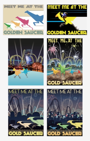 This Is A Poster For The Famous Gold Saucer Chocobo - Meet Me At The Gold Saucer #3064729