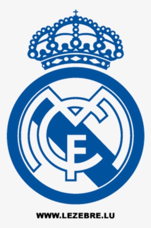 Real Madrid Football Club Decal - Real Madrid Escudo Blanco Y Negro #3065190